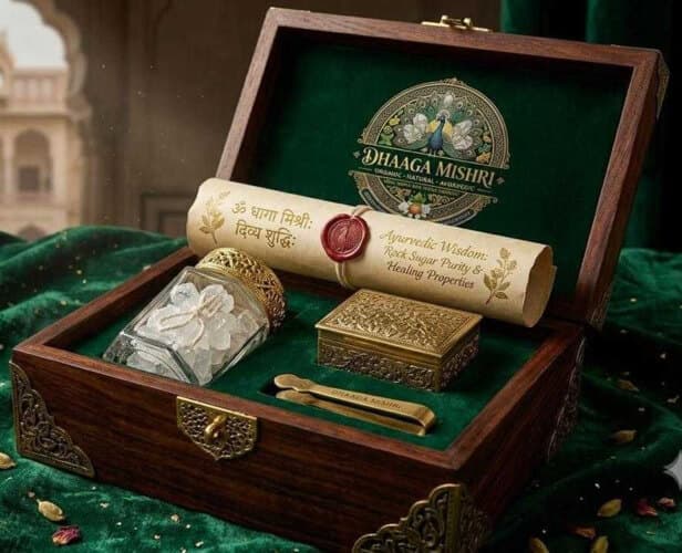 Rosewood box with brass caddy, tongs and a wax-sealed scroll